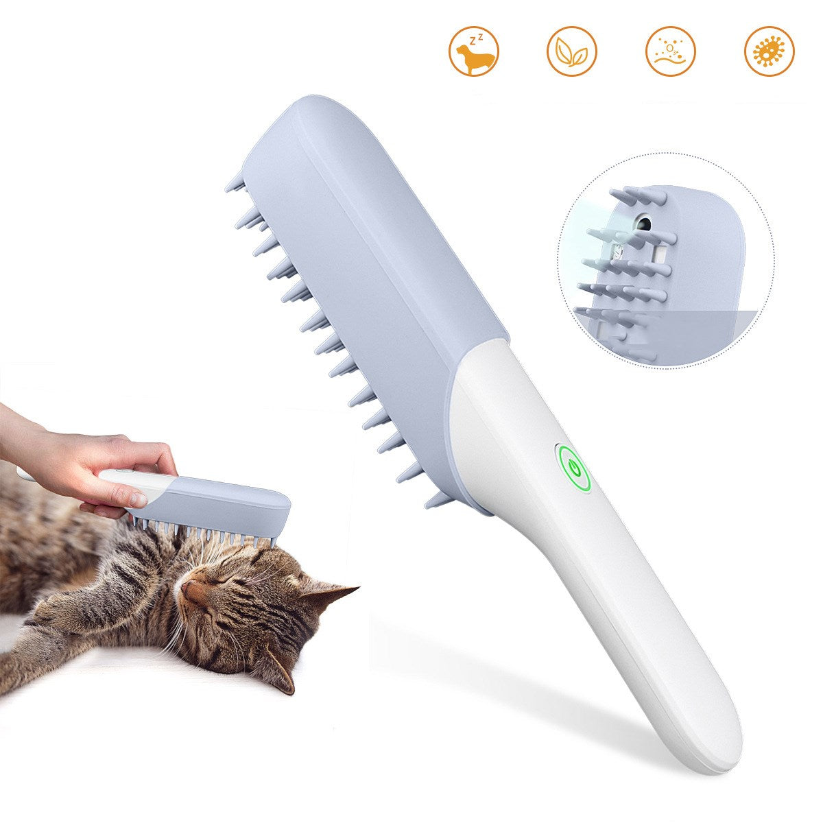 Silikonmassageborste för husdjur