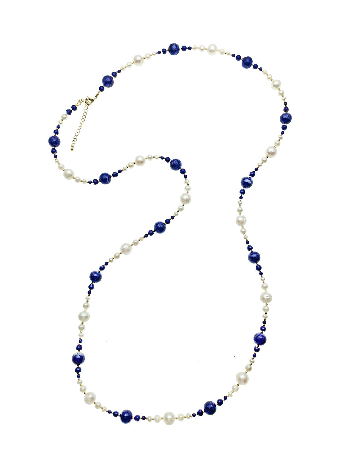 Freshwater with Lapis Multi-Way Necklace DN209-0
