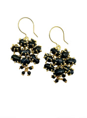 Bohemian Style Black Agate Earrings KE032-2
