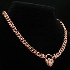 18ct Heavy Rose Gold Plated Euro Chain Necklace with a Filigree Locket - USA Made-1