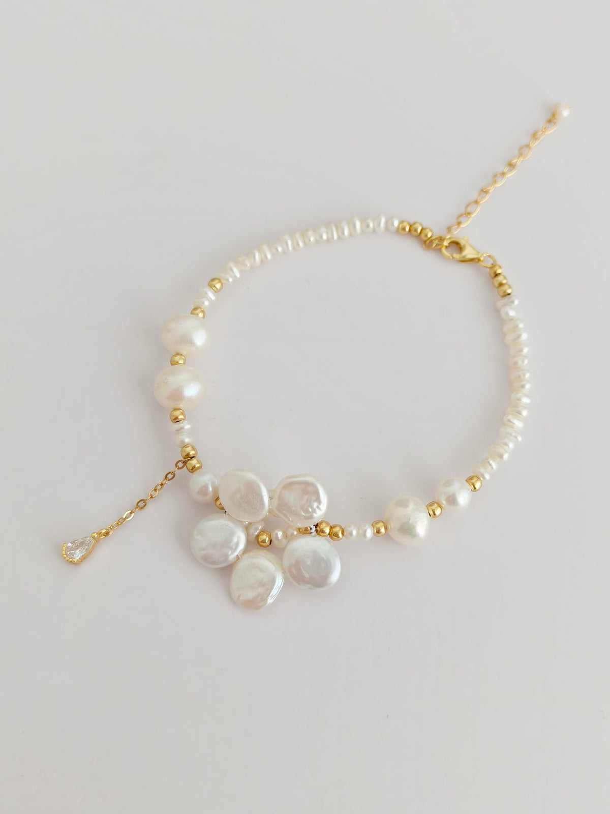 Natural Baroque Pearl Petal Bracelet-0
