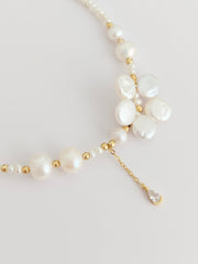 Natural Baroque Pearl Petal Bracelet-2